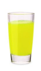Glass with liquor isolated on a white