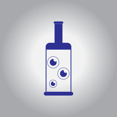 Vector illustration in flat design Halloween icon bottle with potion