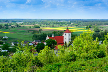 Fototapeta premium Church in Janowiec village, Poland