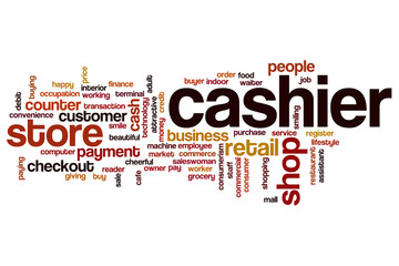 Cashier word cloud
