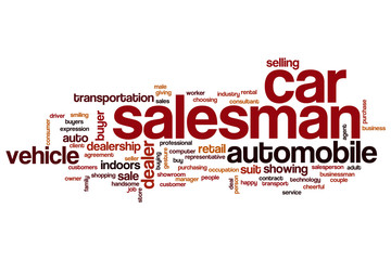 Car salesman word cloud