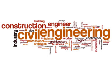 Civil engineering word cloud