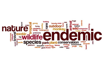 Endemic word cloud