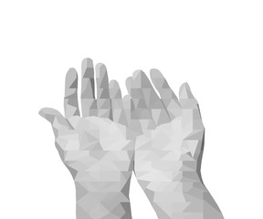 polygon open hand