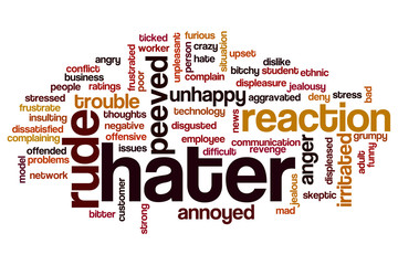 Hater word cloud