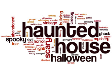 Fototapeta premium Haunted house word cloud