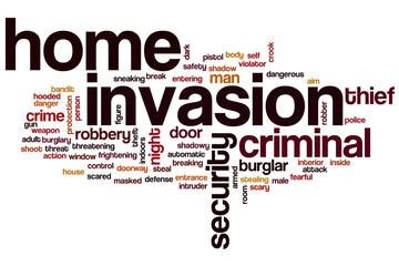 Home invasion word cloud