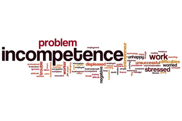 Obraz premium Incompetence word cloud