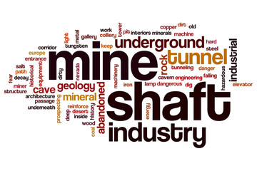 Mine shaft word cloud