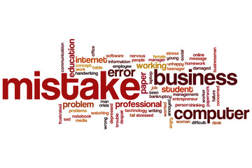 Mistake word cloud