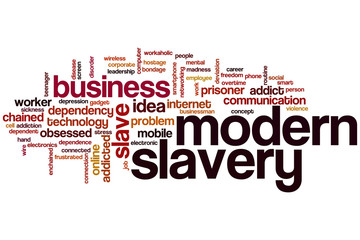 Modern slavery word cloud