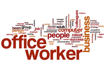 Office worker word cloud