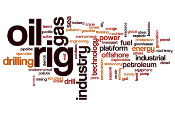 Oil rig word cloud