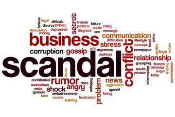Scandal word cloud