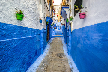 Beautiful blue medina of Chefchaouen city in Morocco, Africa.