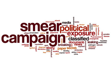 Fototapeta na wymiar Smear campaign word cloud