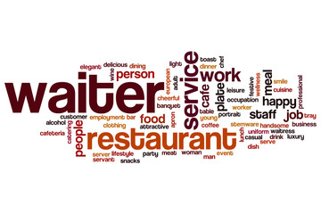 Fototapeta premium Waiter word cloud