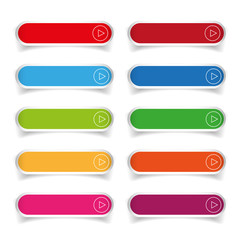 Fototapeta premium Colorful long round buttons