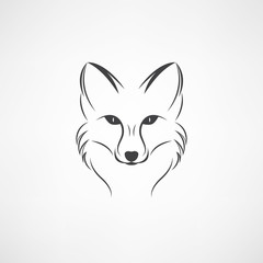 Vector image of a fox design on a white background