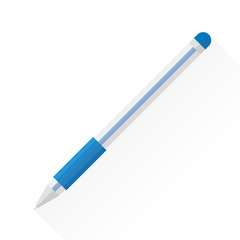 Stationery concept by pencil with blue tones.