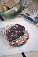 salami typical Italian sweet chocolate