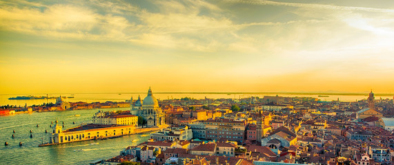 Beautiful panoramic Aerial View of Venice