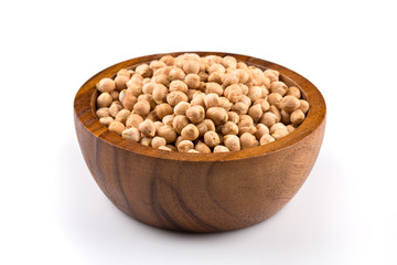 chick pea on white background