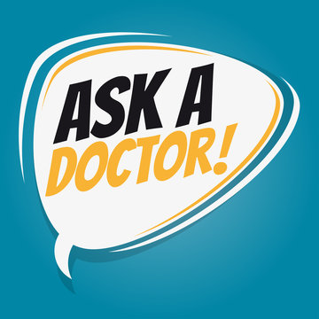 ask a doctor retro speech balloon