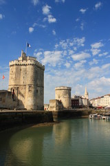 Old harbour of La Rochelle, the French city and seaport located on the Bay of Biscay