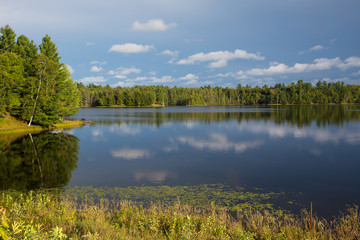 Fototapeta na wymiar Calm Northern Wisconsin Lake