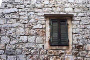 Fototapeta na wymiar Old window in Stari grad, Hvar island - Croatia