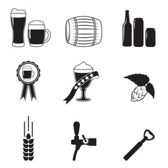 Beer icon set