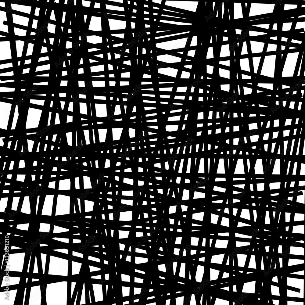 Poster Irregular, random lines abstract pattern
