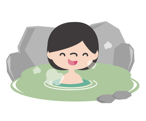 一人旅女子温泉入浴01