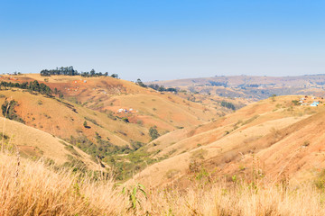 A view of the Valley of a Thousand hills near Durban, South Afri