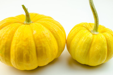 Two little pumpkins.