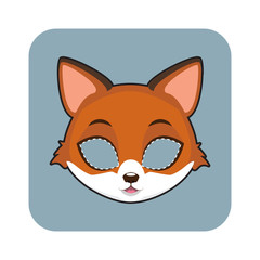 Fox mask for Halloween and other festivities