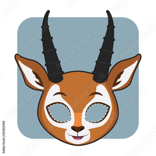 Printable Antelope Mask Template | quot antelope mask for halloween and other festivities quot stock Printable Antelope Mask Template | quot antelope mask for halloween and other festivities quot stock