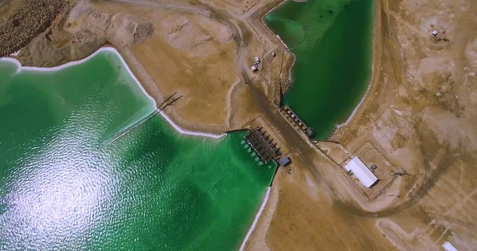  Dead Sea water dam Top shot.