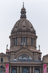 Closeup of the Dome of the Gallery of Art at Montjuic Barcelona Spain