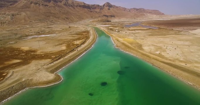  Dead Sea water dam.