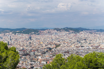 Fototapeta na wymiar Cityscape and Skyline of Barcelona, Spain