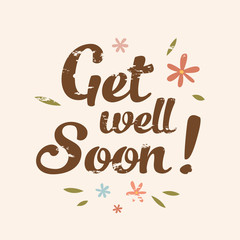 vector get well soon illustration