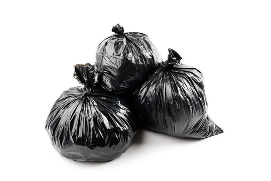 Black garbage bags