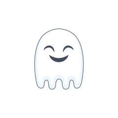Halloween ghost laughing illustration