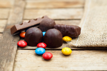 colored chocolate sweets