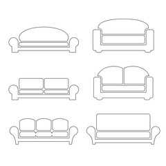 Sofa icon set