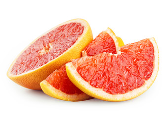 Half grapefruit and slices