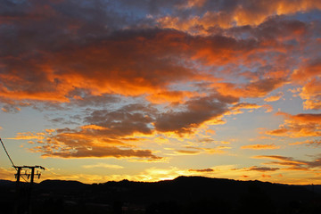 Puesta de sol en otoño