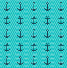 Vector anchor pattern with waves